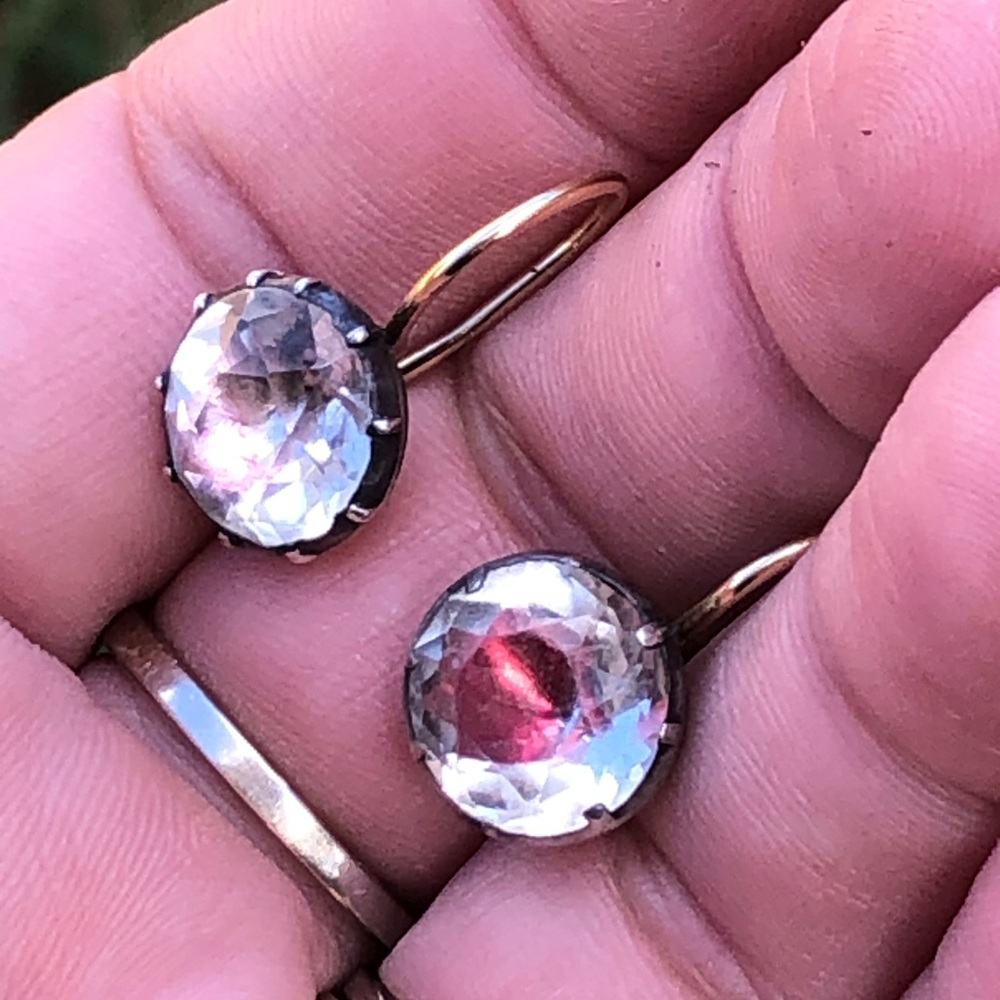 Georgian Paste Shepherds Hook Earrings Cut Pinche… - image 8